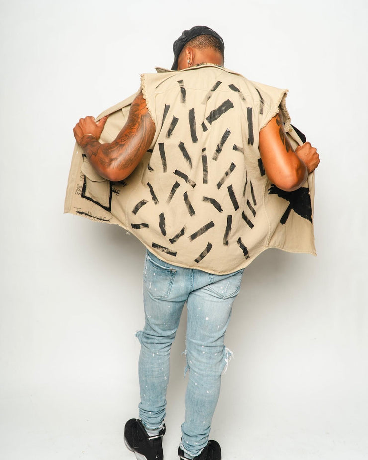 PATCHED AND PAINTED CAMPER VEST