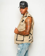 PATCHED AND PAINTED CAMPER VEST