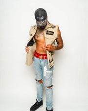 PATCHED AND PAINTED CAMPER VEST