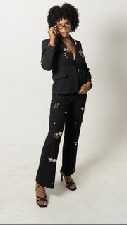 WOMENS PINNED PANTS SUIT
