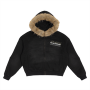TZIAH JONES Detachable Fur Hoodie