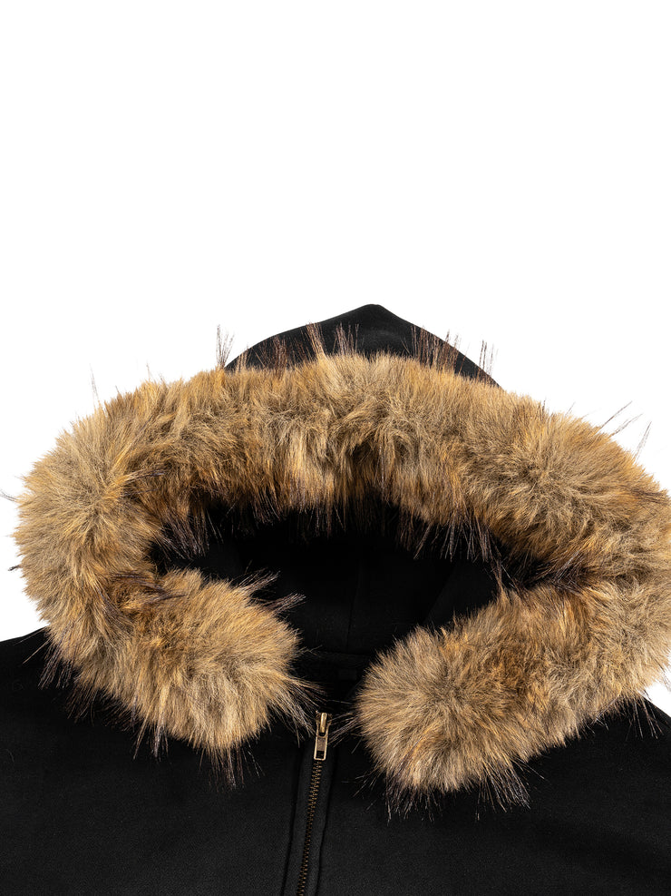 TZIAH JONES Detachable Fur Hoodie