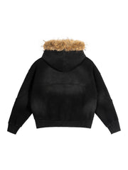 TZIAH JONES Detachable Fur Hoodie