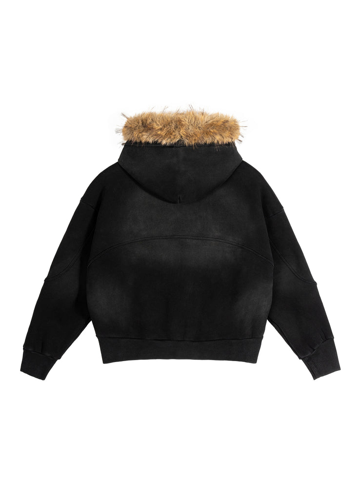 TZIAH JONES Detachable Fur Hoodie